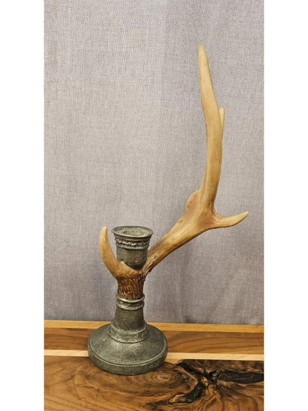 Antler & Metal Candle Holder 12